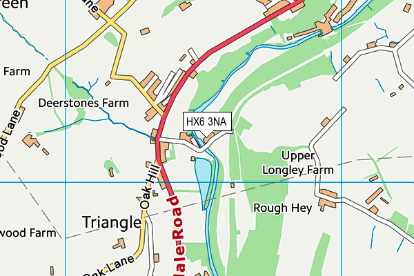 HX6 3NA map - OS VectorMap District (Ordnance Survey) HX6 3NA map - OS VectorMap District (Ordnance Survey)