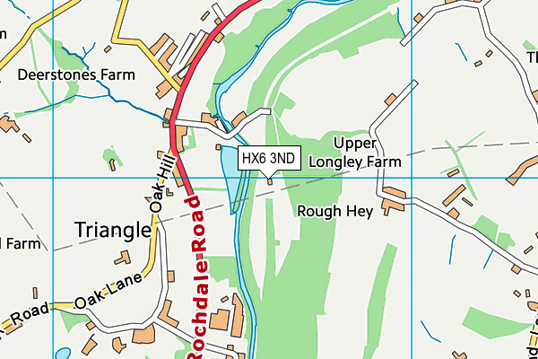 HX6 3ND map - OS VectorMap District (Ordnance Survey) HX6 3ND map - OS VectorMap District (Ordnance Survey)