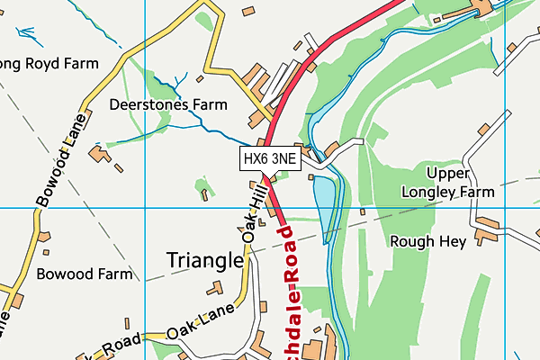 HX6 3NE map - OS VectorMap District (Ordnance Survey) HX6 3NE map - OS VectorMap District (Ordnance Survey)
