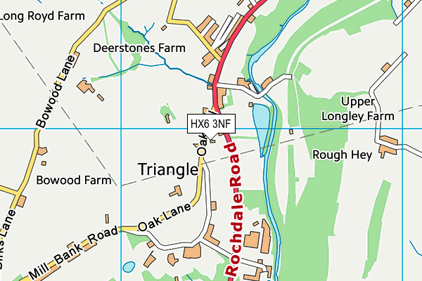 HX6 3NF map - OS VectorMap District (Ordnance Survey) HX6 3NF map - OS VectorMap District (Ordnance Survey)