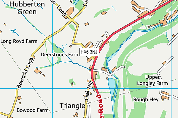 HX6 3NJ map - OS VectorMap District (Ordnance Survey) HX6 3NJ map - OS VectorMap District (Ordnance Survey)