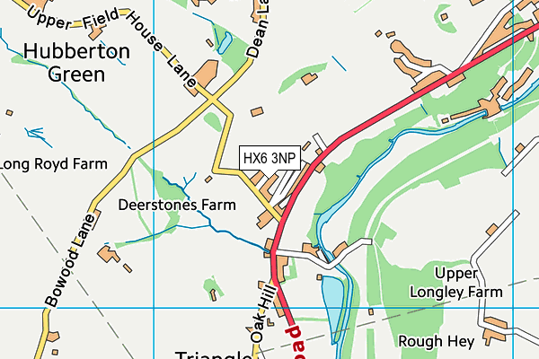 HX6 3NP map - OS VectorMap District (Ordnance Survey) HX6 3NP map - OS VectorMap District (Ordnance Survey)