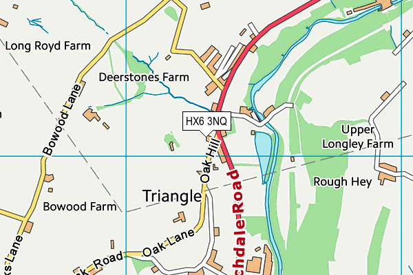 HX6 3NQ map - OS VectorMap District (Ordnance Survey) HX6 3NQ map - OS VectorMap District (Ordnance Survey)