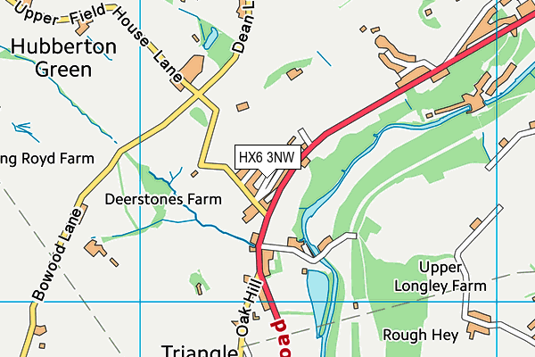 HX6 3NW map - OS VectorMap District (Ordnance Survey) HX6 3NW map - OS VectorMap District (Ordnance Survey)
