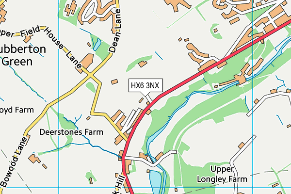 HX6 3NX map - OS VectorMap District (Ordnance Survey) HX6 3NX map - OS VectorMap District (Ordnance Survey)