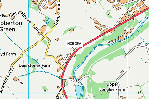 HX6 3PA map - OS VectorMap District (Ordnance Survey) HX6 3PA map - OS VectorMap District (Ordnance Survey)