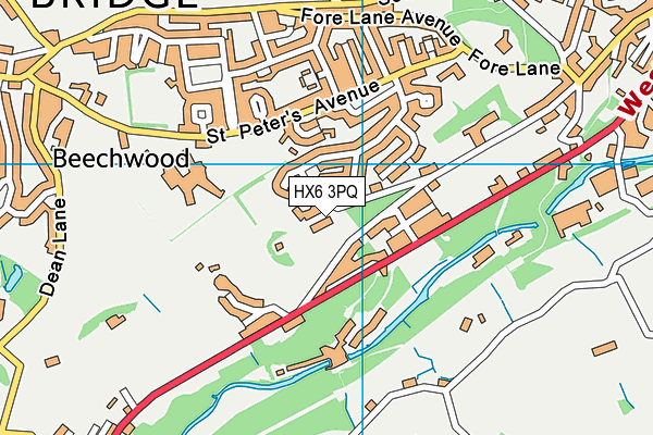 HX6 3PQ map - OS VectorMap District (Ordnance Survey) HX6 3PQ map - OS VectorMap District (Ordnance Survey)