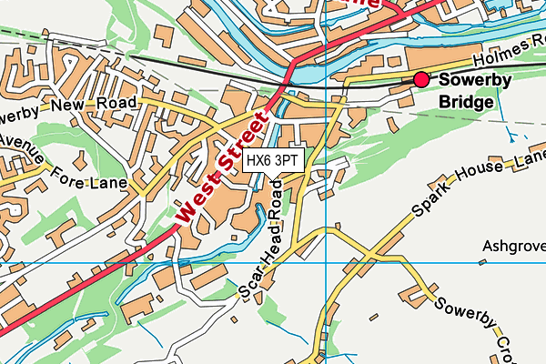 HX6 3PT map - OS VectorMap District (Ordnance Survey) HX6 3PT map - OS VectorMap District (Ordnance Survey)