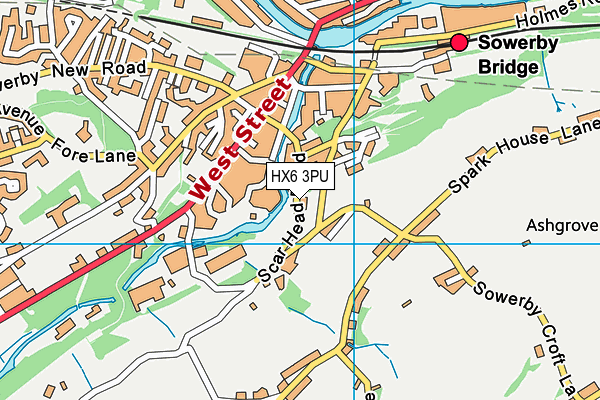 HX6 3PU map - OS VectorMap District (Ordnance Survey) HX6 3PU map - OS VectorMap District (Ordnance Survey)