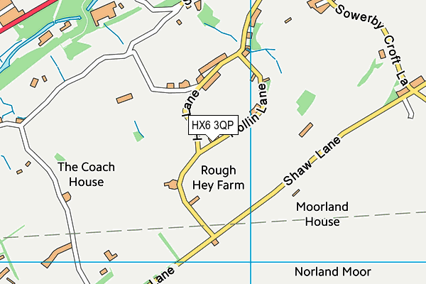 HX6 3QP map - OS VectorMap District (Ordnance Survey)