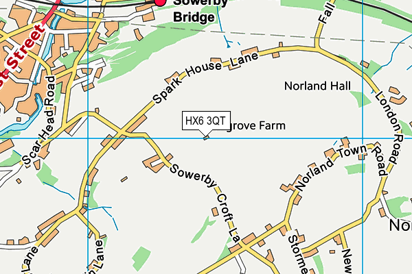 HX6 3QT map - OS VectorMap District (Ordnance Survey) HX6 3QT map - OS VectorMap District (Ordnance Survey)