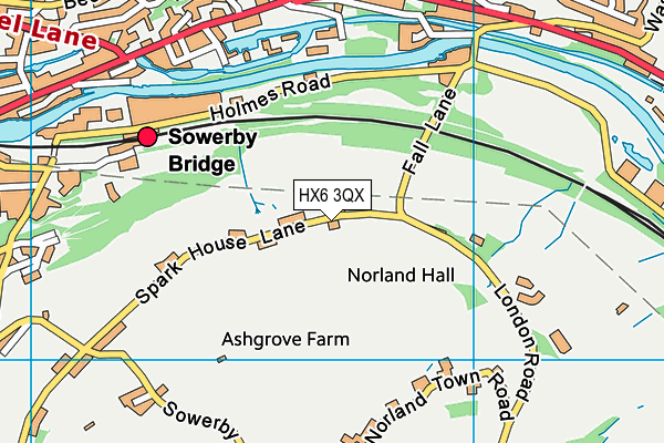 HX6 3QX map - OS VectorMap District (Ordnance Survey) HX6 3QX map - OS VectorMap District (Ordnance Survey)
