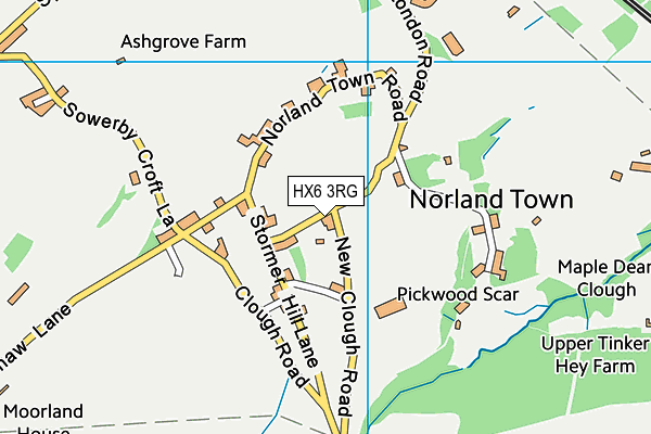 HX6 3RG map - OS VectorMap District (Ordnance Survey) HX6 3RG map - OS VectorMap District (Ordnance Survey)