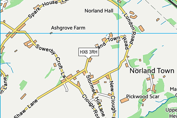 HX6 3RH map - OS VectorMap District (Ordnance Survey) HX6 3RH map - OS VectorMap District (Ordnance Survey)
