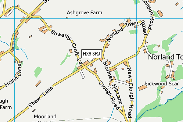 HX6 3RJ map - OS VectorMap District (Ordnance Survey) HX6 3RJ map - OS VectorMap District (Ordnance Survey)