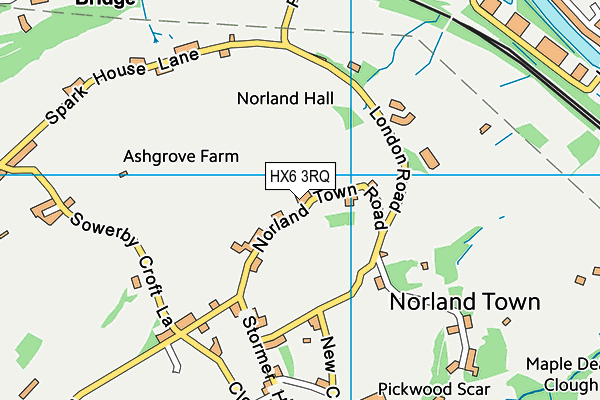 HX6 3RQ map - OS VectorMap District (Ordnance Survey) HX6 3RQ map - OS VectorMap District (Ordnance Survey)