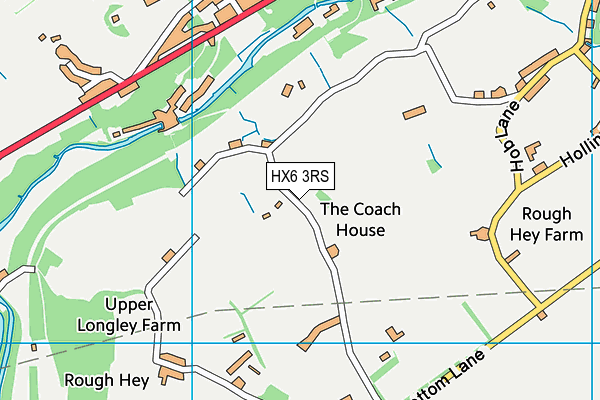 HX6 3RS map - OS VectorMap District (Ordnance Survey)