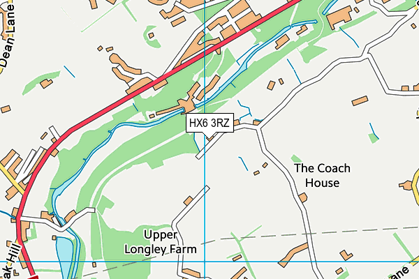 HX6 3RZ map - OS VectorMap District (Ordnance Survey) HX6 3RZ map - OS VectorMap District (Ordnance Survey)