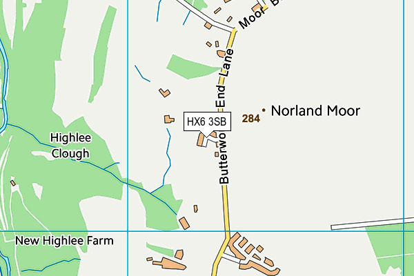 HX6 3SB map - OS VectorMap District (Ordnance Survey) HX6 3SB map - OS VectorMap District (Ordnance Survey)