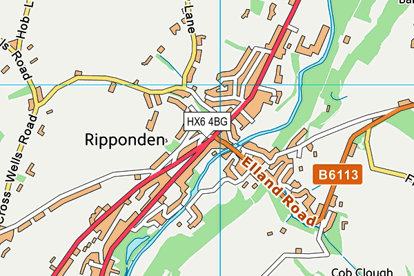 HX6 4BG map - OS VectorMap District (Ordnance Survey) HX6 4BG map - OS VectorMap District (Ordnance Survey)