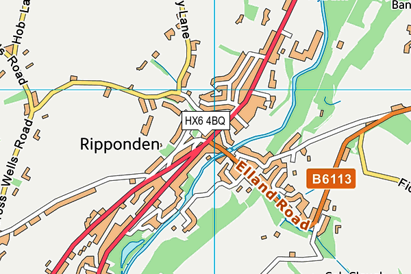 HX6 4BQ map - OS VectorMap District (Ordnance Survey) HX6 4BQ map - OS VectorMap District (Ordnance Survey)