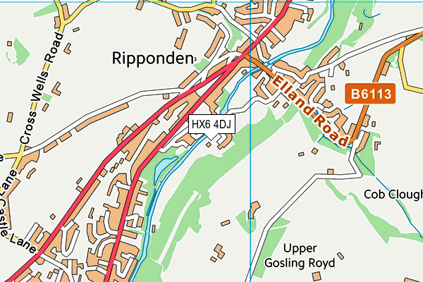 HX6 4DJ map - OS VectorMap District (Ordnance Survey) HX6 4DJ map - OS VectorMap District (Ordnance Survey)