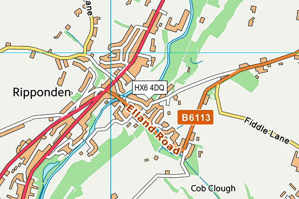 HX6 4DQ map - OS VectorMap District (Ordnance Survey) HX6 4DQ map - OS VectorMap District (Ordnance Survey)