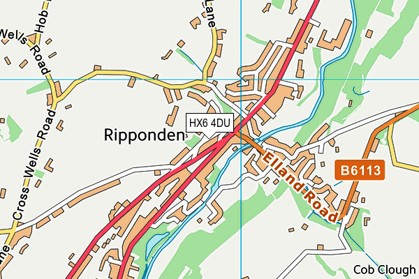 HX6 4DU map - OS VectorMap District (Ordnance Survey) HX6 4DU map - OS VectorMap District (Ordnance Survey)