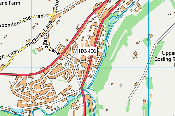 HX6 4EG map - OS VectorMap District (Ordnance Survey) HX6 4EG map - OS VectorMap District (Ordnance Survey)
