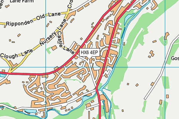 HX6 4EP map - OS VectorMap District (Ordnance Survey) HX6 4EP map - OS VectorMap District (Ordnance Survey)