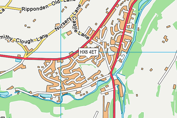HX6 4ET map - OS VectorMap District (Ordnance Survey) HX6 4ET map - OS VectorMap District (Ordnance Survey)