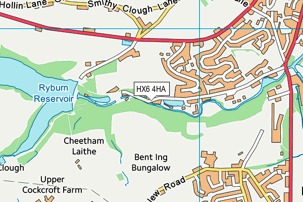 HX6 4HA map - OS VectorMap District (Ordnance Survey) HX6 4HA map - OS VectorMap District (Ordnance Survey)