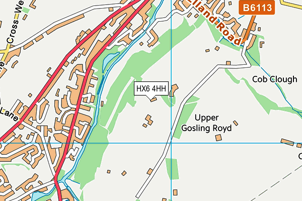 HX6 4HH map - OS VectorMap District (Ordnance Survey) HX6 4HH map - OS VectorMap District (Ordnance Survey)