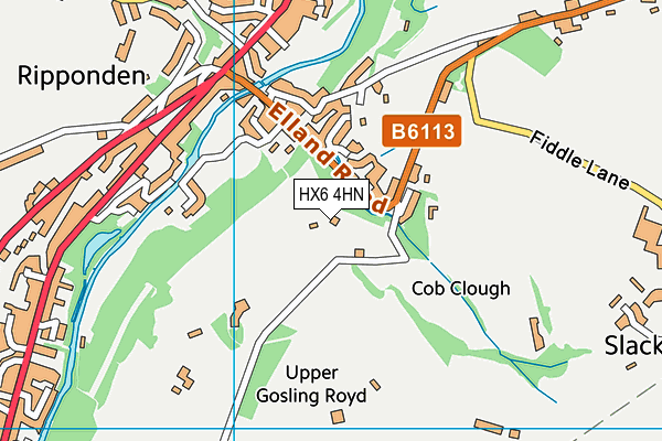 HX6 4HN map - OS VectorMap District (Ordnance Survey)