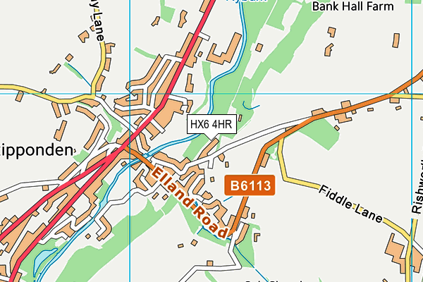 HX6 4HR map - OS VectorMap District (Ordnance Survey) HX6 4HR map - OS VectorMap District (Ordnance Survey)