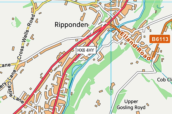 HX6 4HY map - OS VectorMap District (Ordnance Survey)