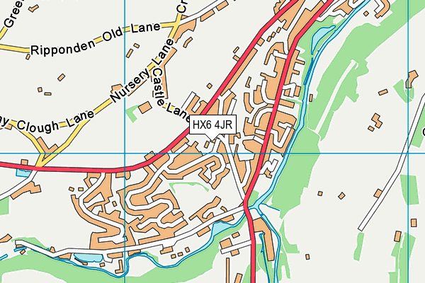 HX6 4JR map - OS VectorMap District (Ordnance Survey) HX6 4JR map - OS VectorMap District (Ordnance Survey)
