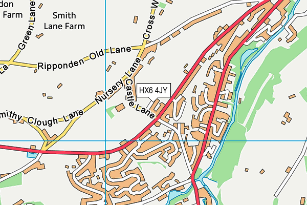 HX6 4JY map - OS VectorMap District (Ordnance Survey) HX6 4JY map - OS VectorMap District (Ordnance Survey)