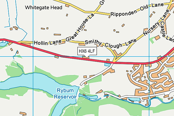 HX6 4LF map - OS VectorMap District (Ordnance Survey) HX6 4LF map - OS VectorMap District (Ordnance Survey)