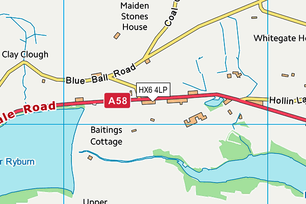HX6 4LP map - OS VectorMap District (Ordnance Survey) HX6 4LP map - OS VectorMap District (Ordnance Survey)