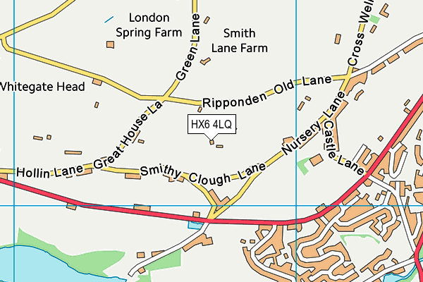 HX6 4LQ map - OS VectorMap District (Ordnance Survey)