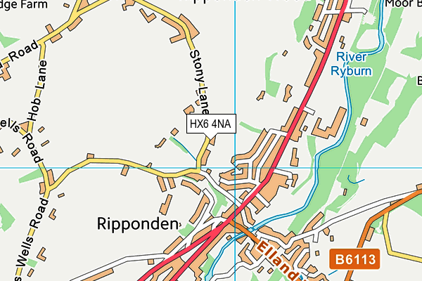HX6 4NA map - OS VectorMap District (Ordnance Survey) HX6 4NA map - OS VectorMap District (Ordnance Survey)