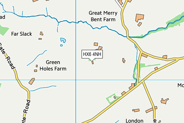 HX6 4NH map - OS VectorMap District (Ordnance Survey) HX6 4NH map - OS VectorMap District (Ordnance Survey)