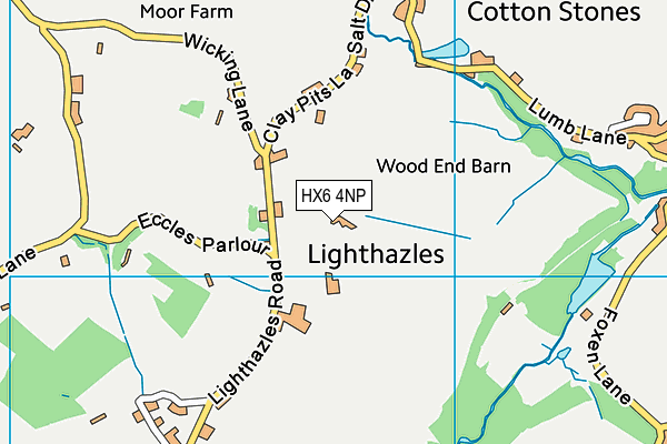 HX6 4NP map - OS VectorMap District (Ordnance Survey) HX6 4NP map - OS VectorMap District (Ordnance Survey)