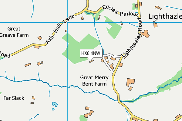 HX6 4NW map - OS VectorMap District (Ordnance Survey) HX6 4NW map - OS VectorMap District (Ordnance Survey)