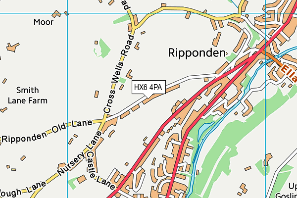 HX6 4PA map - OS VectorMap District (Ordnance Survey) HX6 4PA map - OS VectorMap District (Ordnance Survey)
