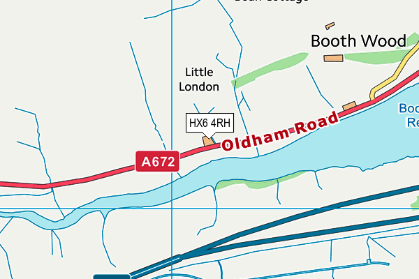 HX6 4RH map - OS VectorMap District (Ordnance Survey) HX6 4RH map - OS VectorMap District (Ordnance Survey)