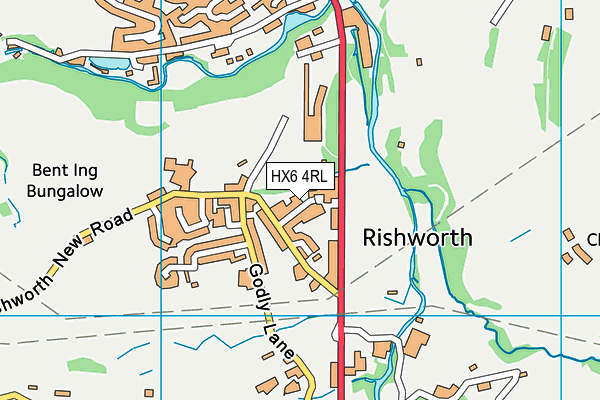HX6 4RL map - OS VectorMap District (Ordnance Survey) HX6 4RL map - OS VectorMap District (Ordnance Survey)
