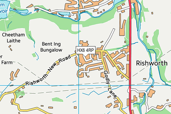 HX6 4RP map - OS VectorMap District (Ordnance Survey) HX6 4RP map - OS VectorMap District (Ordnance Survey)