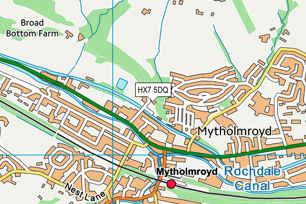 HX7 5DQ map - OS VectorMap District (Ordnance Survey) HX7 5DQ map - OS VectorMap District (Ordnance Survey)